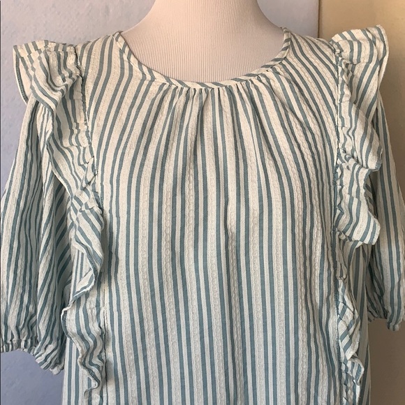 Striped Ruffle Blouse - Picture 2 of 11
